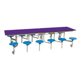 12 Seat Rectangular Mobile Folding Table Seating Unit