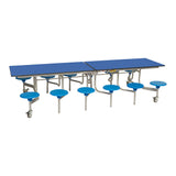 12 Seat Rectangular Mobile Folding Table Seating Unit