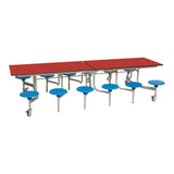 12 Seat Rectangular Mobile Folding Table Seating Unit