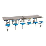 12 Seat Rectangular Mobile Folding Table Seating Unit
