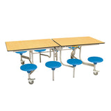 8 Seat Rectangular Mobile Folding Table Seating Unit