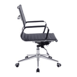 Aura Contemporary Medium Back Bonded Leather Executive Office Chair