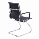 Aura Contemporary Medium Back Bonded Leather Visitor Chairs