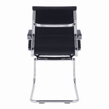 Aura Contemporary Medium Back Bonded Leather Visitor Chairs