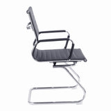 Aura Contemporary Medium Back Bonded Leather Visitor Chairs