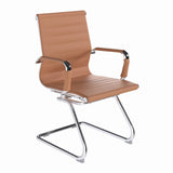 Aura Contemporary Medium Back Bonded Leather Visitor Chairs