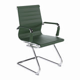 Aura Contemporary Medium Back Bonded Leather Visitor Chairs