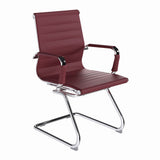 Aura Contemporary Medium Back Bonded Leather Visitor Chairs