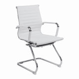 Aura Contemporary Medium Back Bonded Leather Visitor Chairs
