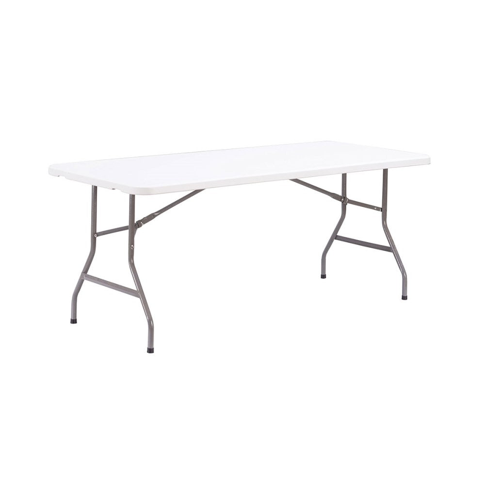 Basics by Mogo - 6ft Plastic Folding Trestle Table, 1830mm x 750mm (6 'x 2'6")