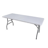 Basics by Mogo - 6ft x 2ft 6in Plastic Fold-in-Half Table (1800mm x 740mm)