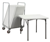 Basics by Mogo - 34in Square Plastic Folding Table (860mm x 860mm)