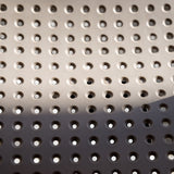 Detail of Perforated Seat Back of Grey BigClassic Plastic Folding Chair.