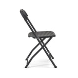 BigClassic Black Plastic Folding Chair Profile View.