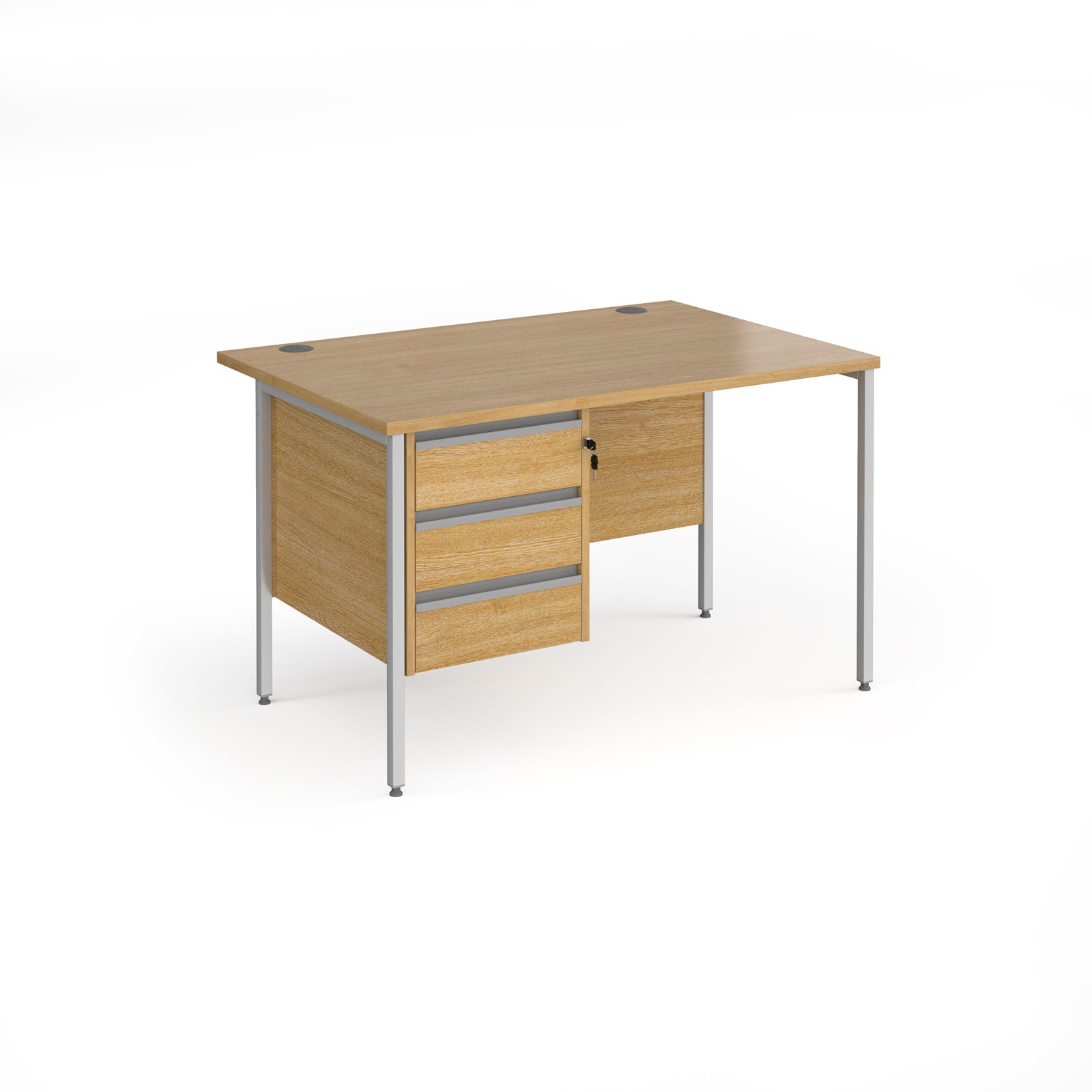 Chicago Desk with H-Frame Legs - 3 Drawer Pedestal