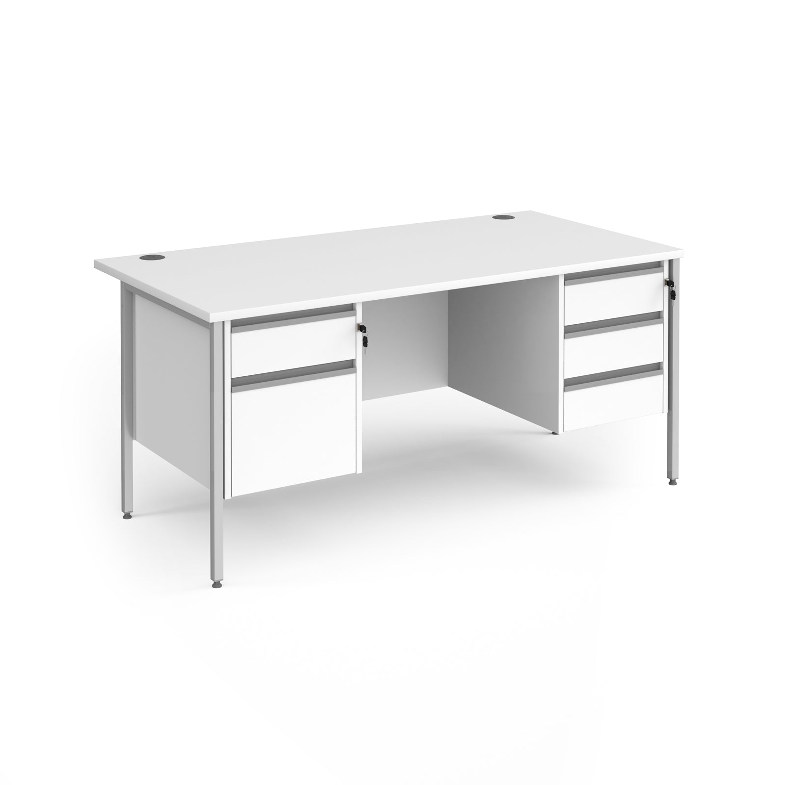 Chicago Desk with H-Frame Legs - 2 and 3 Pedestals