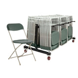 84 Classic Folding Chairs & Low Trolley