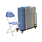 40 Classic Plus Fan Back Folding Chairs & Trolley