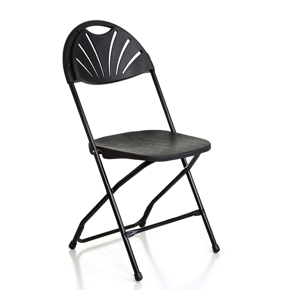 40 Classic Plus Fan Back Folding Chairs & Trolley