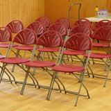 40 Classic Plus Fan Back Folding Chairs & Trolley