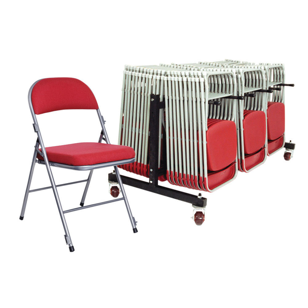 30 Comfort Deluxe Folding Chairs & Low Trolley