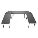 Zown Blow Moulded Plastic Folding Corner Table