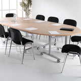 Deluxe Tilt Top Meeting Table - Semi-Circular