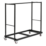 Empty folding exam desk trolley profile view.