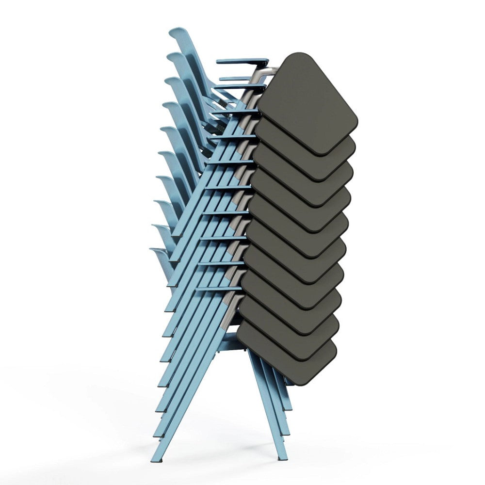 Myke Stacking Chair with Writing Tablet