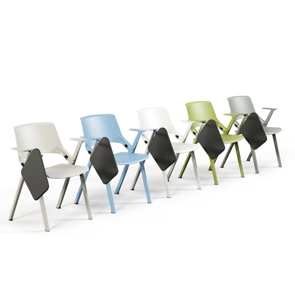 Myke Stacking Chair with Writing Tablet Mogo Direct