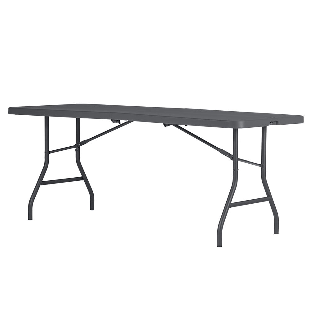 Zown Blow Moulded Rectangular Plastic Fold-in-Half Table - 6ft x 2ft 6in (1830 x 760mm)