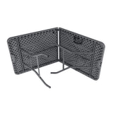 Zown Blow Moulded Rectangular Plastic Fold-in-Half Table - 6ft x 2ft 6in (1830 x 760mm)