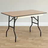 Rectangular Wooden Folding Trestle Table - 4ft x 2ft 6in (1220mm x 760mm)