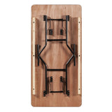 Rectangular Wooden Folding Trestle Table - 5ft x 2ft 6in (1530mm x 760mm)