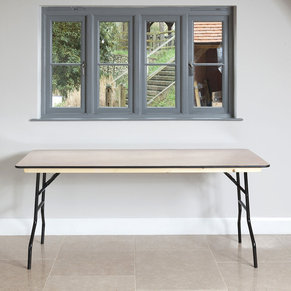 Rectangular Wooden Trestle Table - 6ft x 3ft (1830mm x 920mm)
