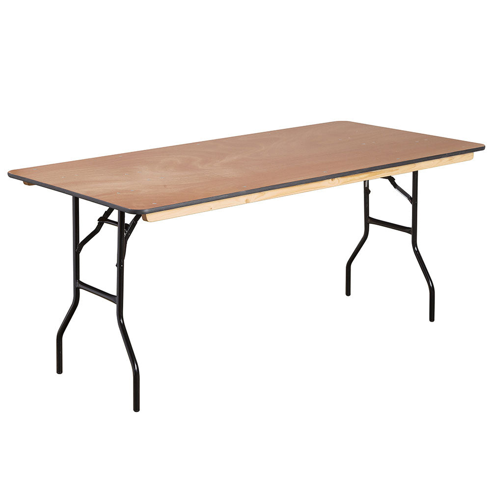 Rectangular Wooden Trestle Table - 6ft x 3ft (1830mm x 920mm)