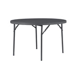Zown Blow Moulded Round Plastic Folding Table - 4ft (1220mm) - Planet 120