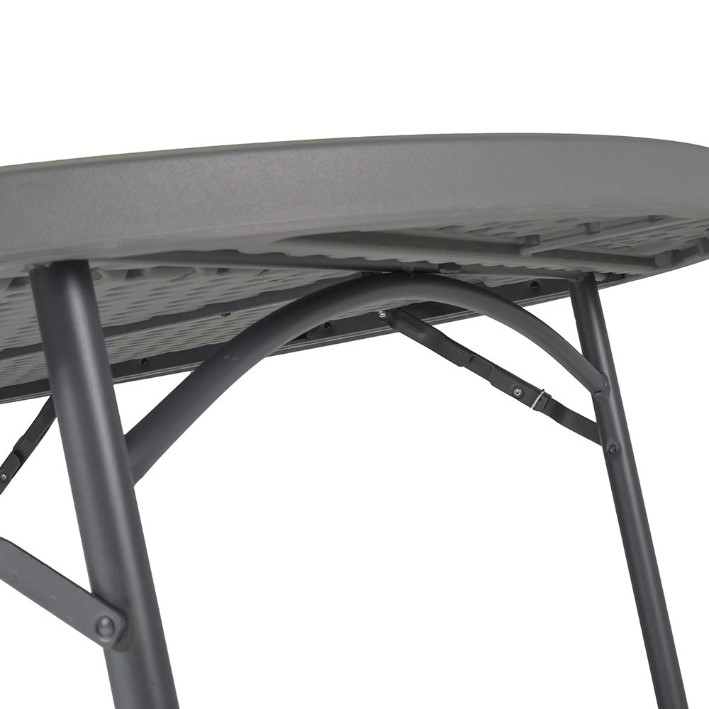 Zown 4ft Round Plastic Folding Table Bundle - 16 Tables & Trolley - Planet120