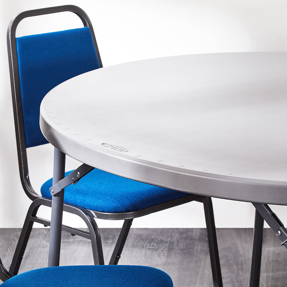 Pvc Round Table Plastic Round Table 3M Plast Andora 120x120x75cm Silver Plastic Round