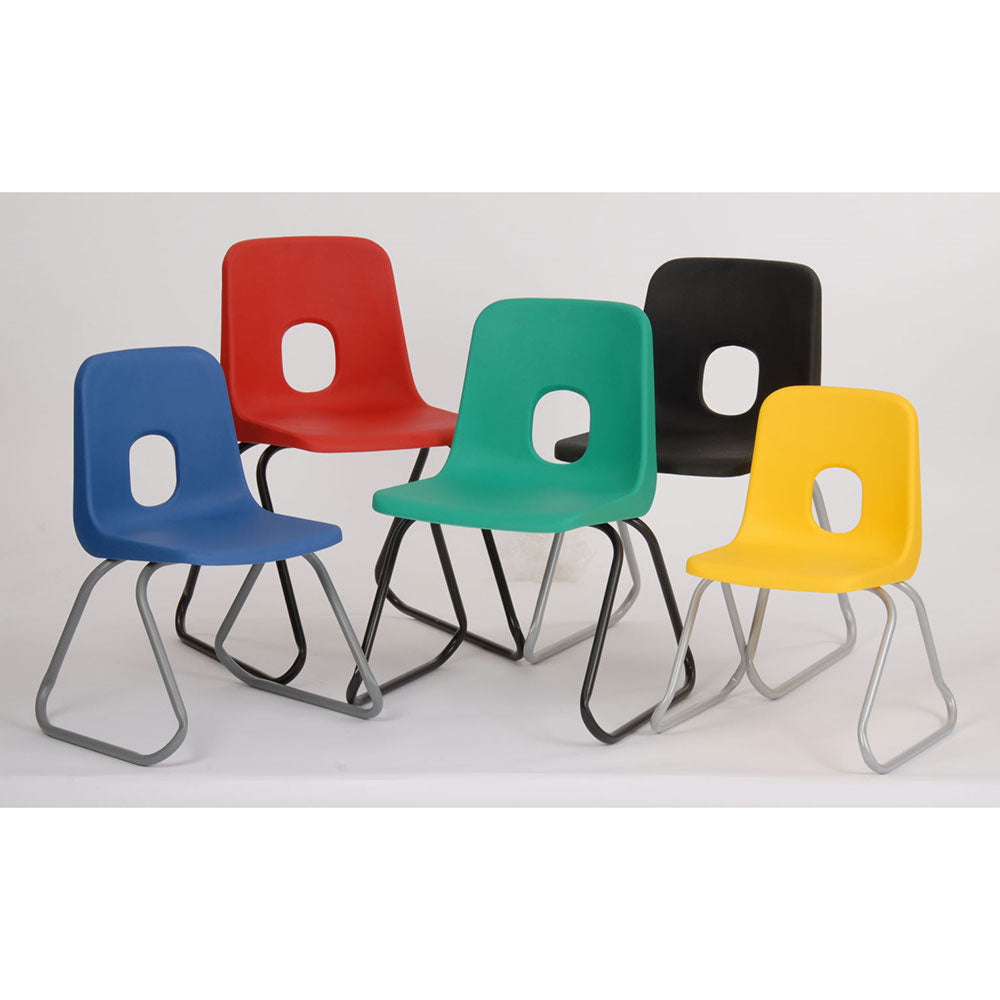 Series E Skid Base Plastic Chair by Hille