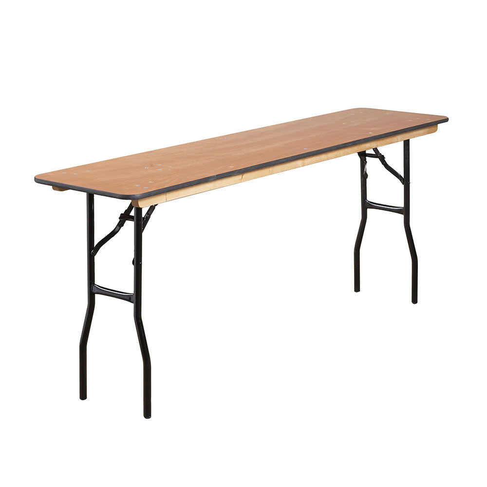 Slim Rectangular Wooden Trestle Table 6ft x 1ft 6in (1830mm x460mm)