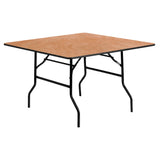 Square Wooden Folding Trestle Table - L760mm x W760mm (2'6" x 2'6")