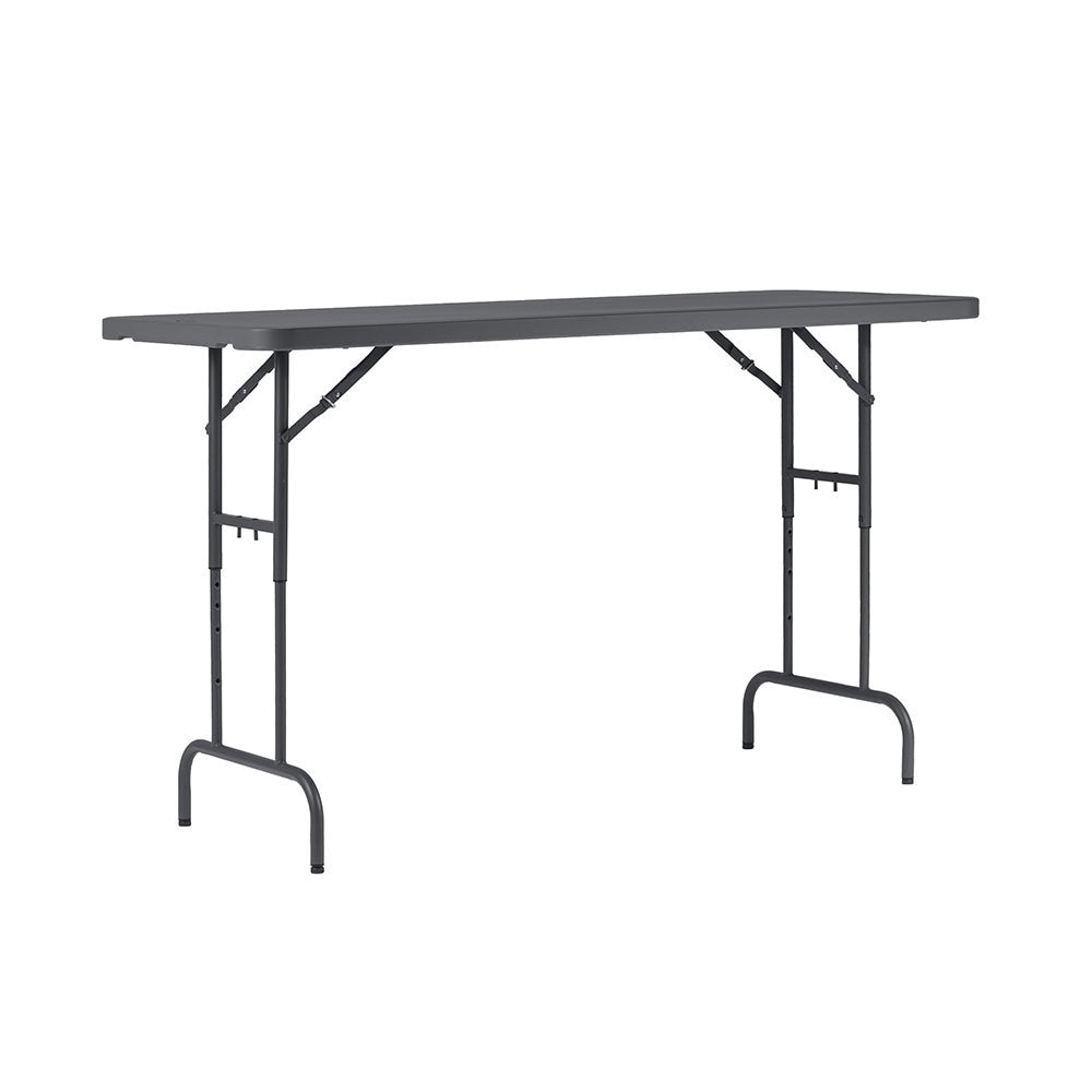 Zown Height Adjustable Rectangular Plastic Folding Table - 6ft x 2ft 6 (1830mm x 760mm)
