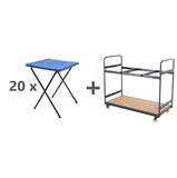 Titan 20 Poly Exam Desks & Trolley