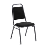 Essential Banqueting Chair - Black Fabric - Silver Black Steel Frame